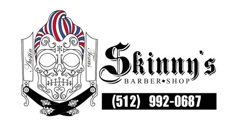 Skinnys barbershop - The home page of Skinny's Barber shop, an old-school barbershop in South Austin, TX. Home; Locations; Home; Locations; Locations. Now three Skinny’s Barber Shops to serve you — schedule below! Schedule In South Austin Shop In South Austin, we're at 6800 Westgate Blvd Suite 133B — Open in Maps. The Westgate Shop number is (512) 992-0687.